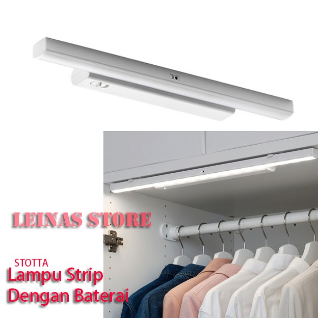 Lampu Strip Lemari LED Dengan Baterai / Lampu STOTA 32cm