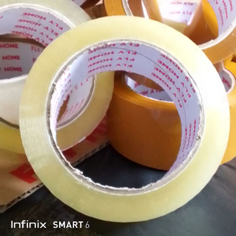 

Lakban bening coklat 90 yard 100 yard 2 inc