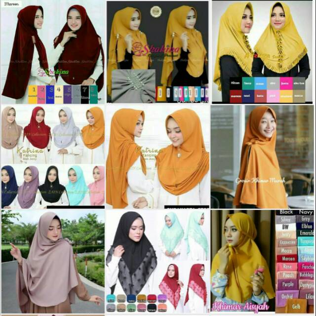 paket usaha jilbab 245rb dapat 10 jilbab