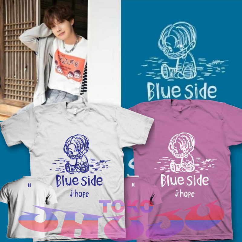 Kaos T shirt BTS J Hope Style Blue Side