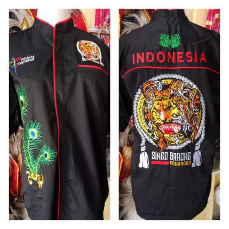 Baju warok. baju reog. baju Ponorogo. baju bordir. Hem warok. Hem reog. Hem bordir. baju murah