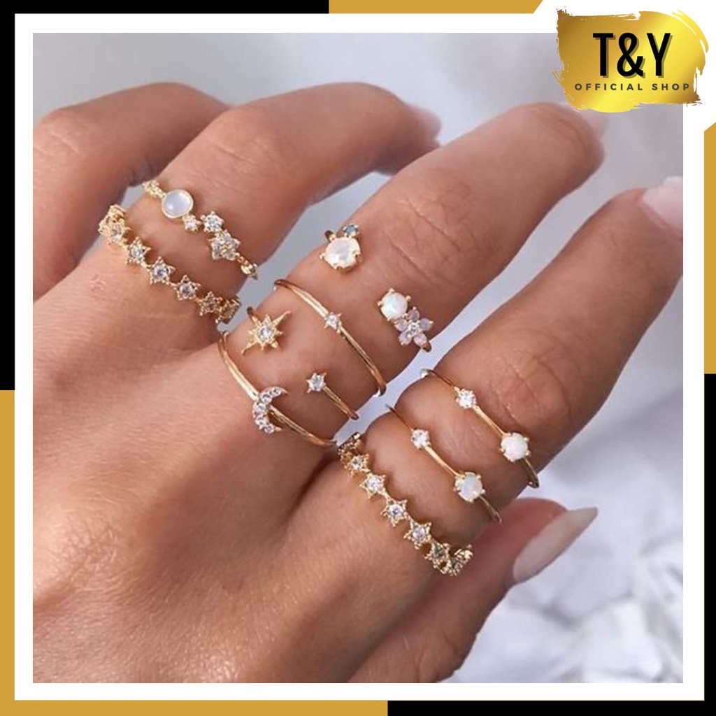 T&amp;Y  Cincin Mutiara Wanita Korea Simple 1201 Cincin Fashion Wanita Ring Ala Korean Import Murah