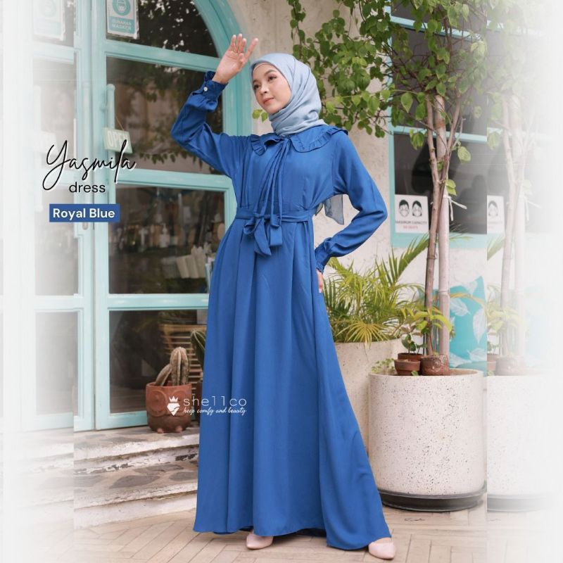 TERBARU YASMILA DRESS | By Shellcohijab ORI | Gamis polos wollycrepe busui friendly syar'i READY STO