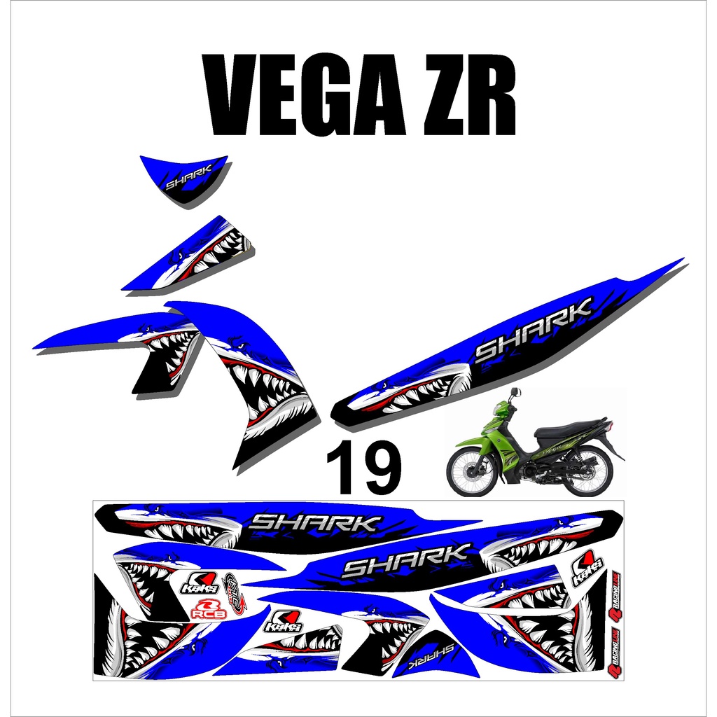 (cod)  VEGA ZR. Sticker Stiker Striping Lis Variasi VEGA ZR Murah Desain DS ZR - 19