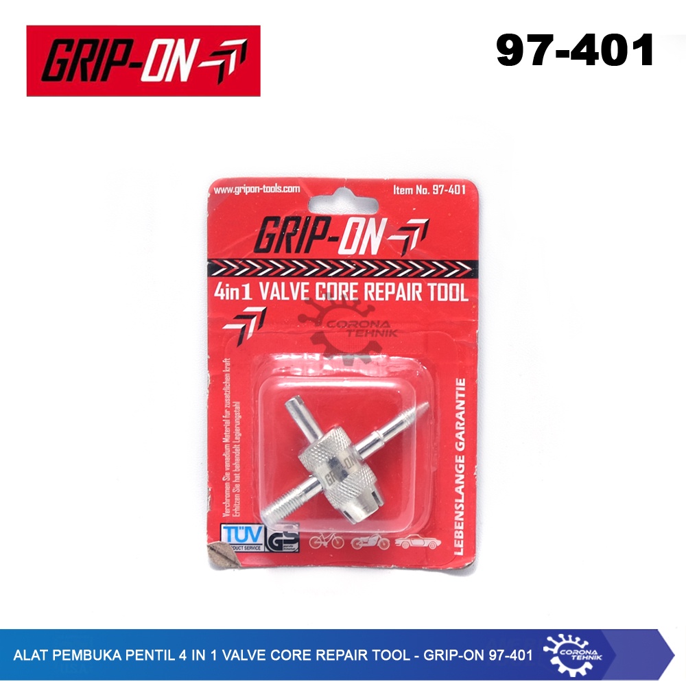 Grip-On 97-401 - Alat Pembuka Pentil 4 in 1 Valve Core Repair Tool