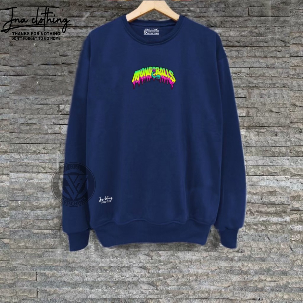 Sweater Crewneck Distro Switer Cowo Warna Navy Sweatshirt Sweter Krunek Pria Wanita Premium Suiter Basic Original