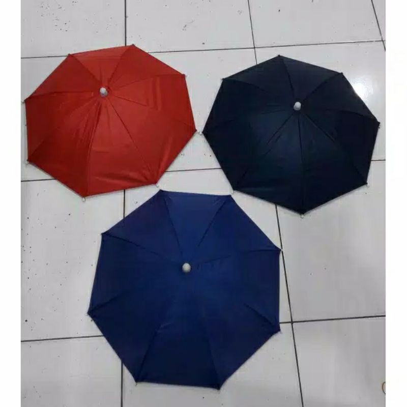 Payung Topi Osaka / Topi payung Diameter 50 cm / Payung kepala / Melindungi Kepala