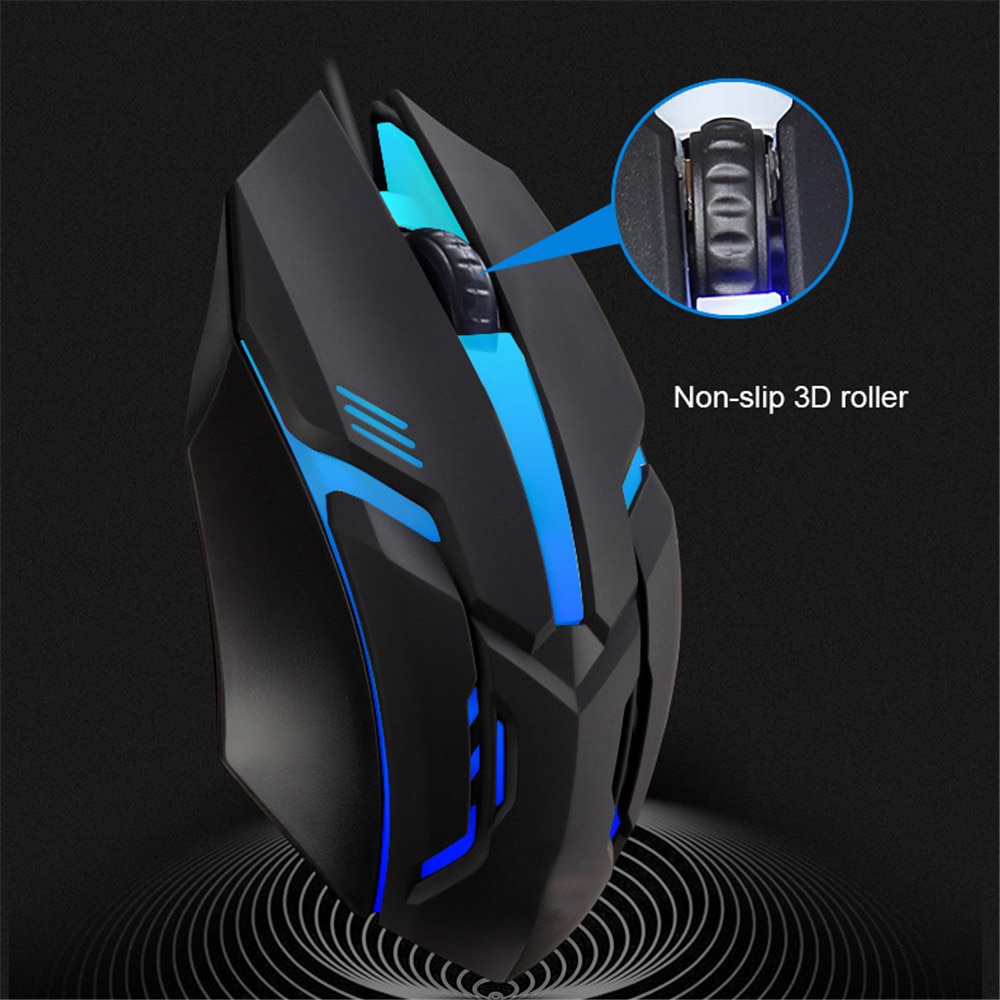 Mouse Gaming Ergonomik Kabel USB Dengan Backlight LED 7 Warna