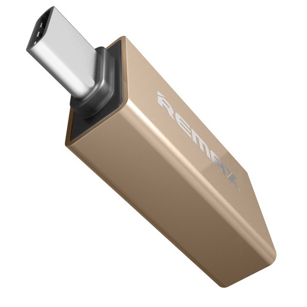 KONVERTER REMAX OTG USB 3.0 TO TYPE C GLANCE RA OTG1 GOLD ORIGINAL
