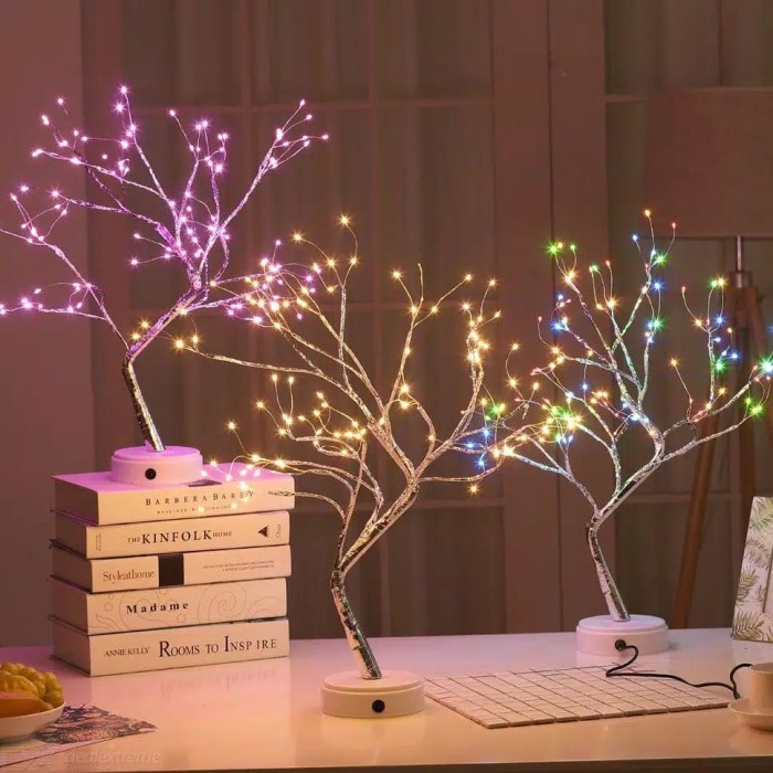 PROMO Lampu Meja Led Pohon/ Lampu Tidur Pohon/Lampu Tidur Model RantingPohon - LED 108 Rainbow