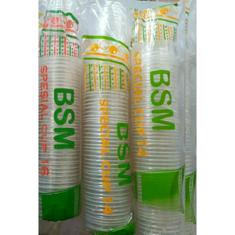 cup minuman/juice merk BSm 12-16 oz