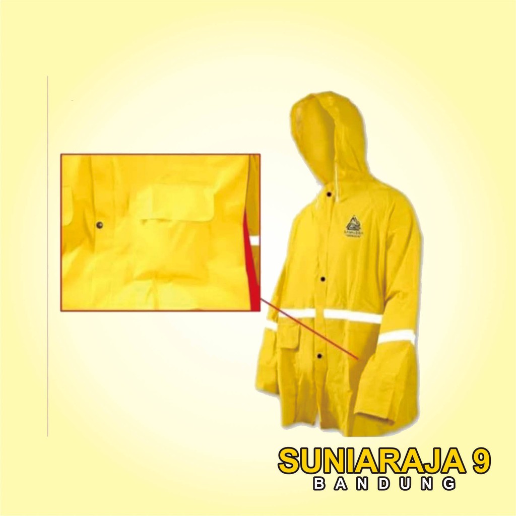 Raincoat Warna Kuning Samudra /Jas Hujan Samudra Gosave