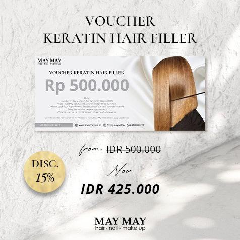 Voucher Keratin Hair Filler May May Salon - Memperbaiki rambut .