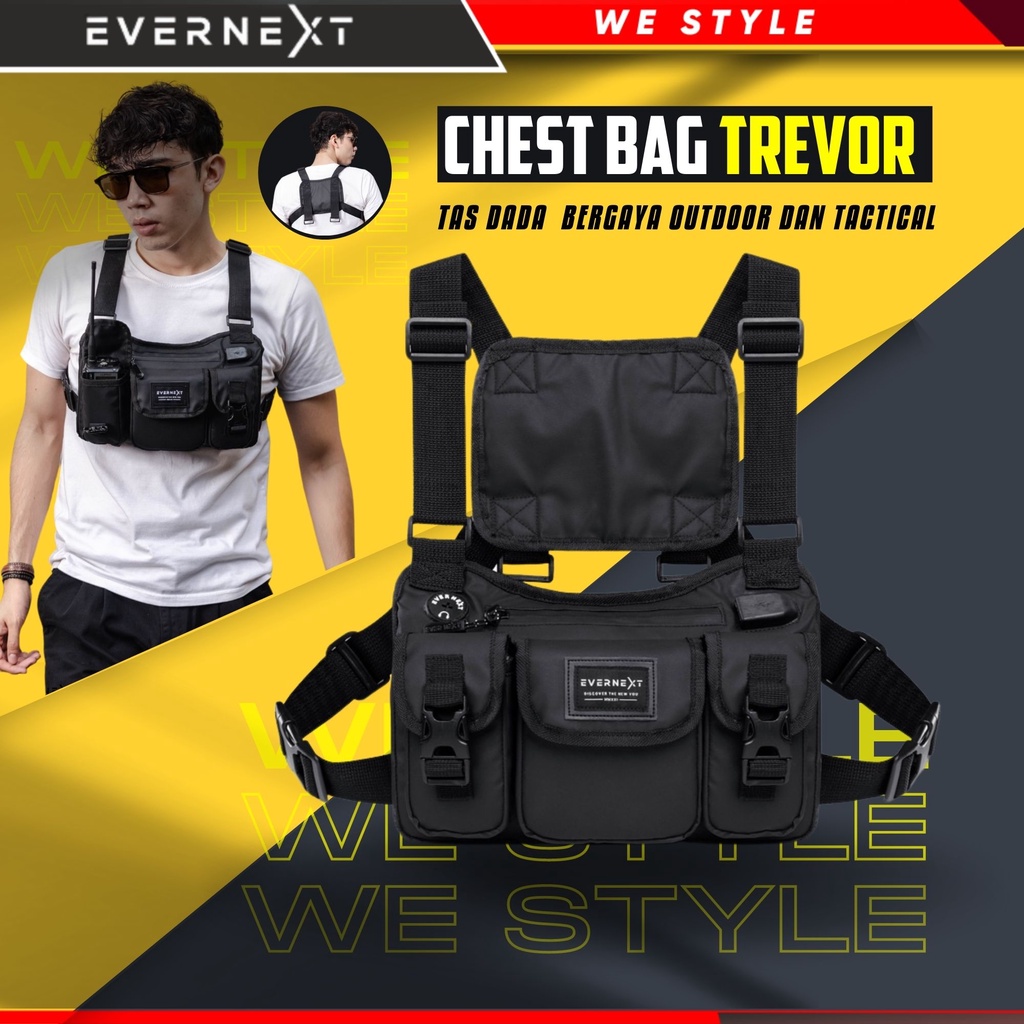 Tas Dada Tactical Chest Bag Cowok Waterproof Multifungsi Anti Air - Premium Original