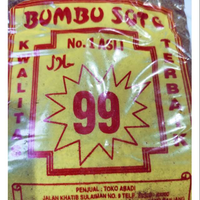 

Bumbu soto 99 bumbu soto Abadi Padang Panjang /50gram