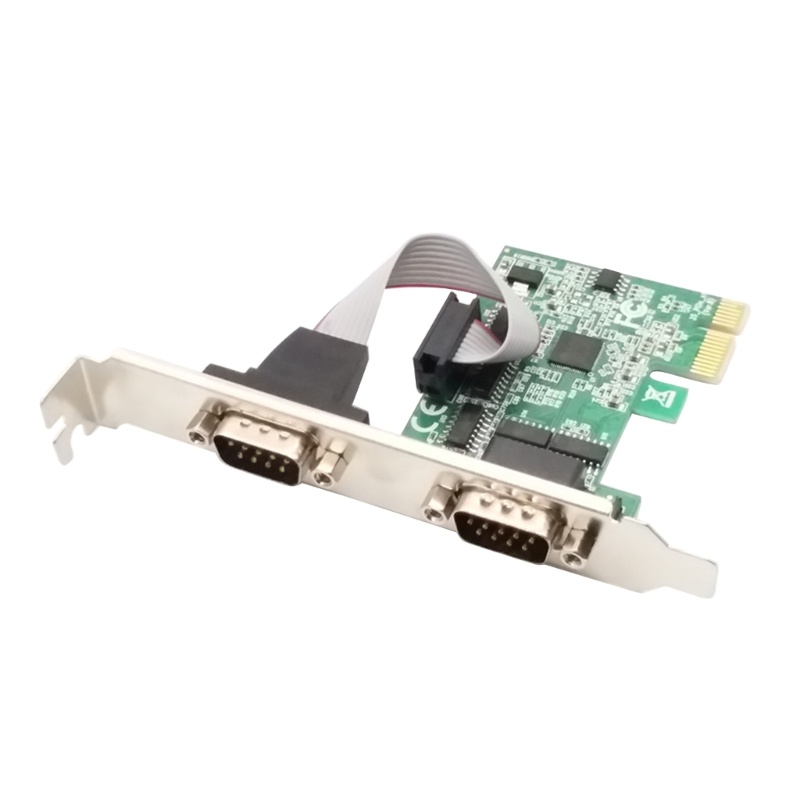 Zzz Adapter Konverter PCI-E Ke Industri DB9 x2 Serial RS232 COM Chip AX99100 25Mb