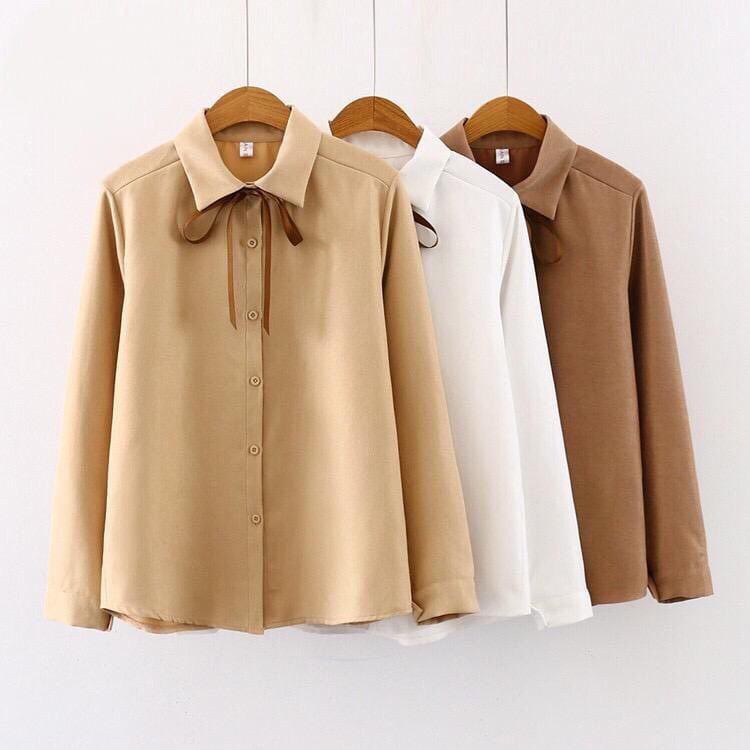 1 Malika Top Kemeja Polos Blouse Wanita-1