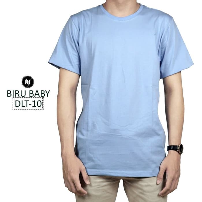 Biru BABY TELOR ASiN Kaos Polos Custom Combed 30S Distro Baju Sablon
