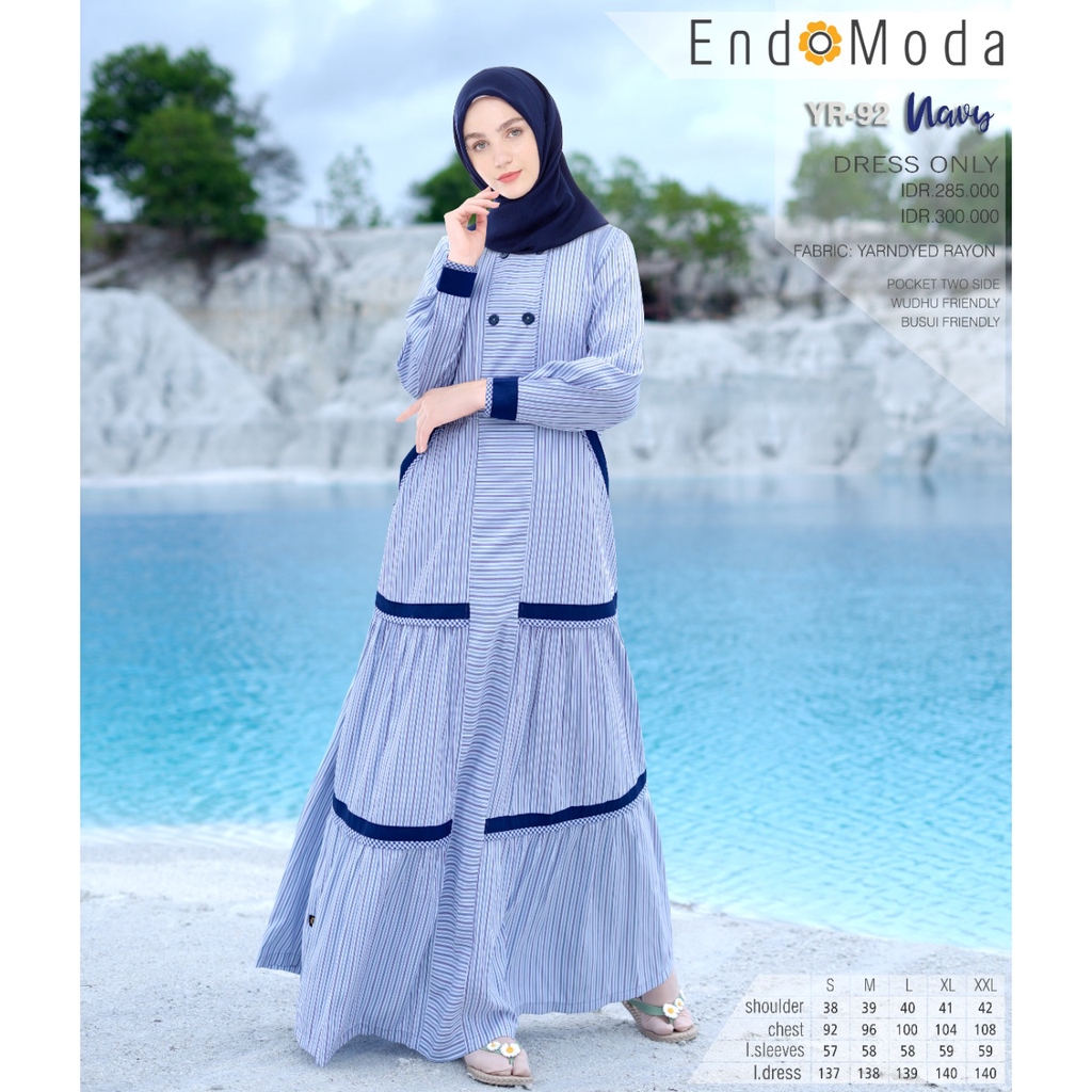 Gamis Muslimah Endomoda YR  92 Navy