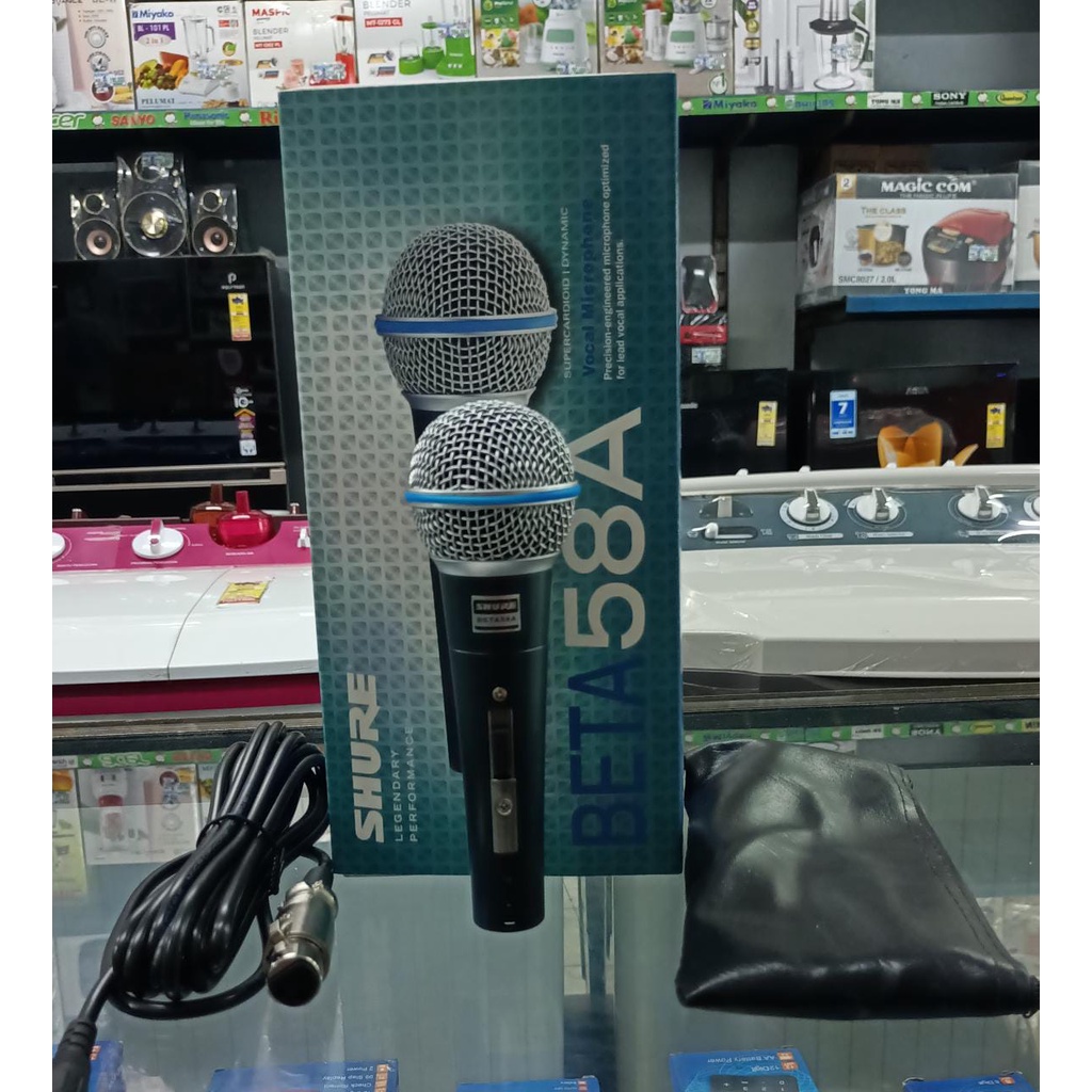MICROPHONE SHURE BETA 58A/MIKROFON SHURE/MIKROFON MURAH/MIKROFON KABEL MURAH JOMBANG/MIC