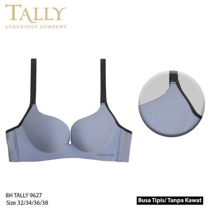 Bra BH Seamless Import Tanpa Kawat TALLY 9627 - Biru, 36