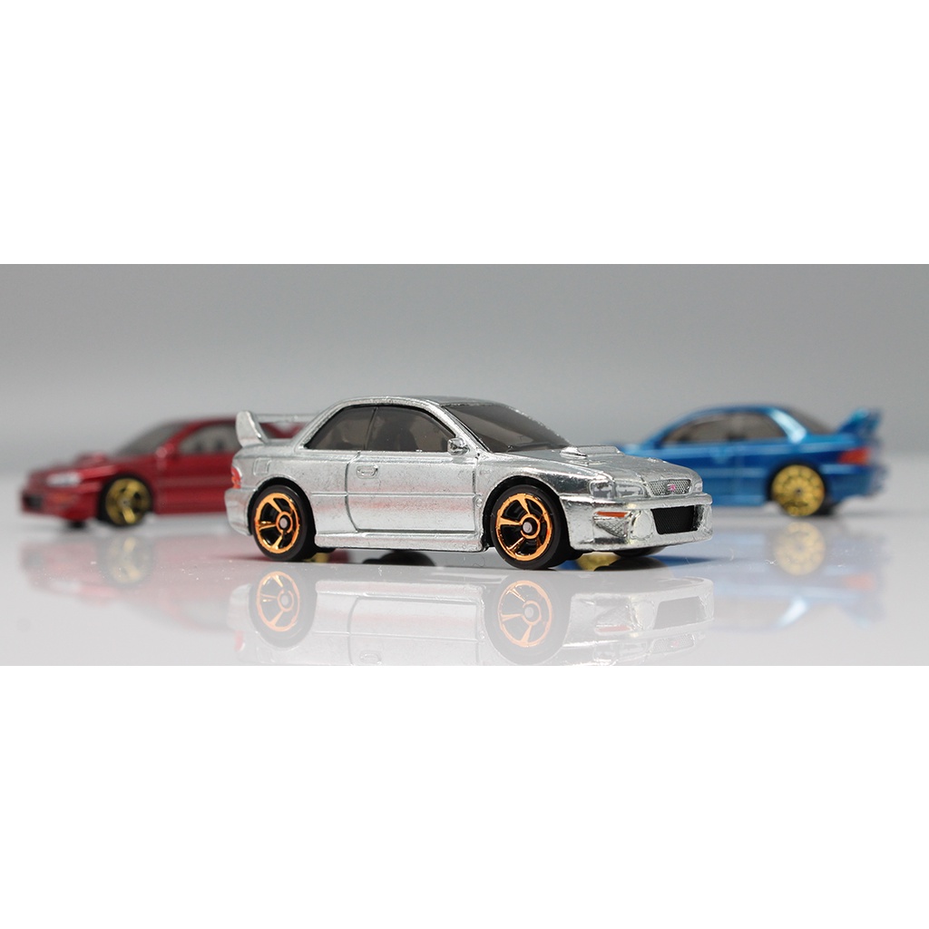 Hotwheels '98 Subaru Impreza 22B STi - Version Red Blue Grey Navy Zamac - HW Turbo JDM Rally race ca