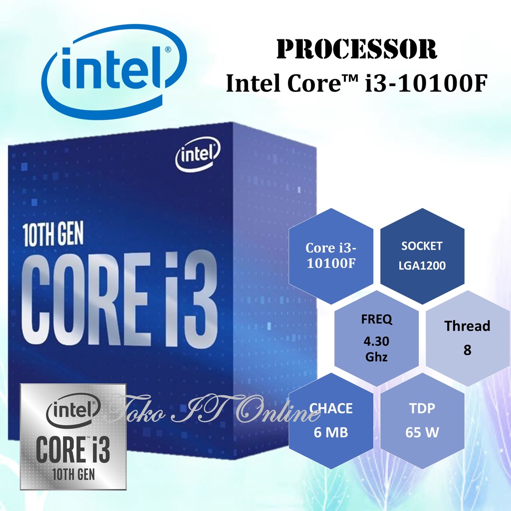 PROCESSOR INTEL CORE I3 GENERASI 10 LGA 1200