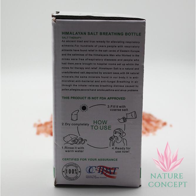 Nature Concept Himalayan Salt Inhaler for Asthma therapy Terapi Asma Garam Himalaya