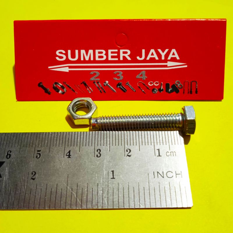 MUR BAUT M16 BMP 6 X 30 mm PUTIH BMP TERMURAH-1