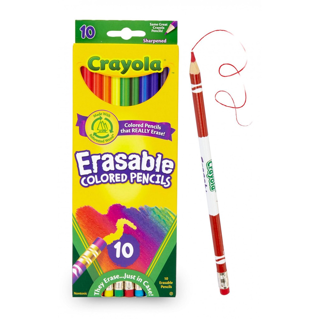 Jual Crayola Erasable Colored Pencil - 10 Color Indonesia|Shopee Indonesia