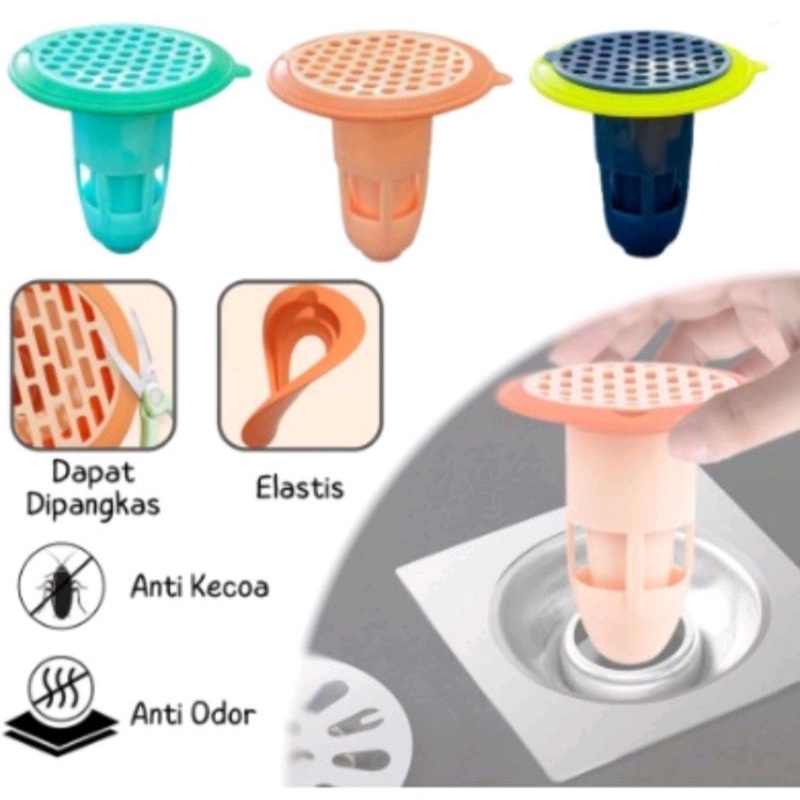 SARINGAN DRAINASE PENUTUP LUBANG KAMAR MANDI WASTAFEL ANTI BAU