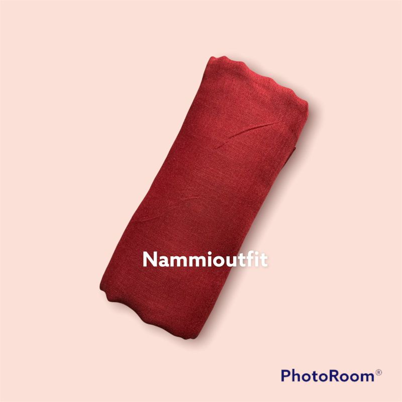 Hijab Segi Empat Paris Premium Free Gift-Maroon