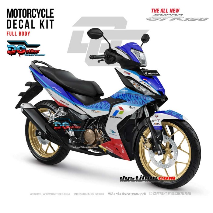 Decal Sticker Supra GTR Pertamina Mandalika Racing