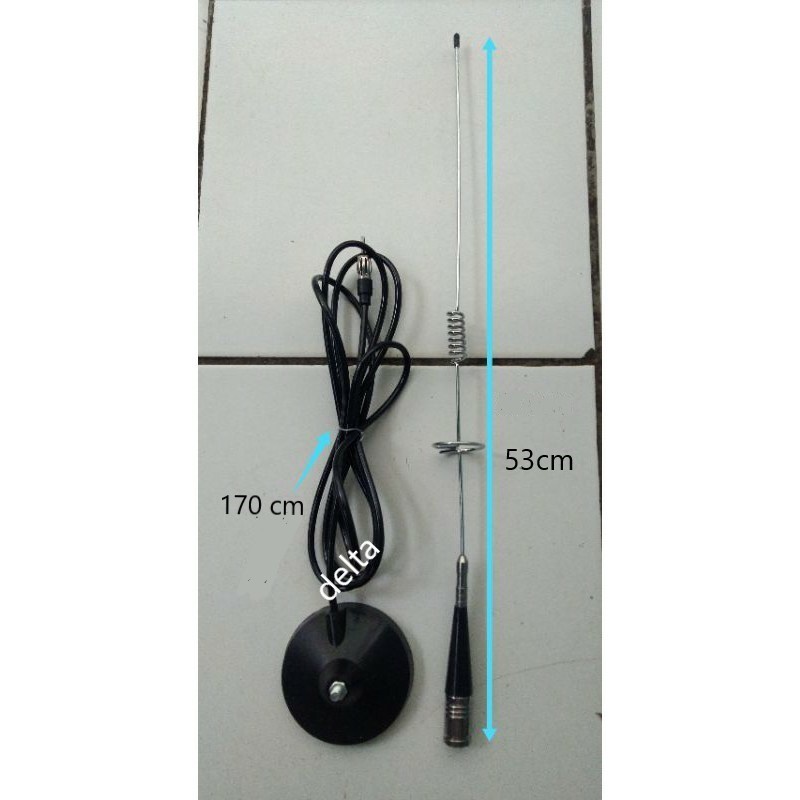 Antena Ulir Radio AM FM Magnet mobil universal antena 53cm