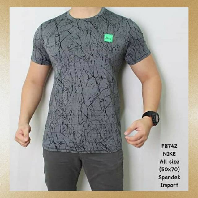 KAOS PRIA NIKE GREY MOTIF ABU ABU PETIR