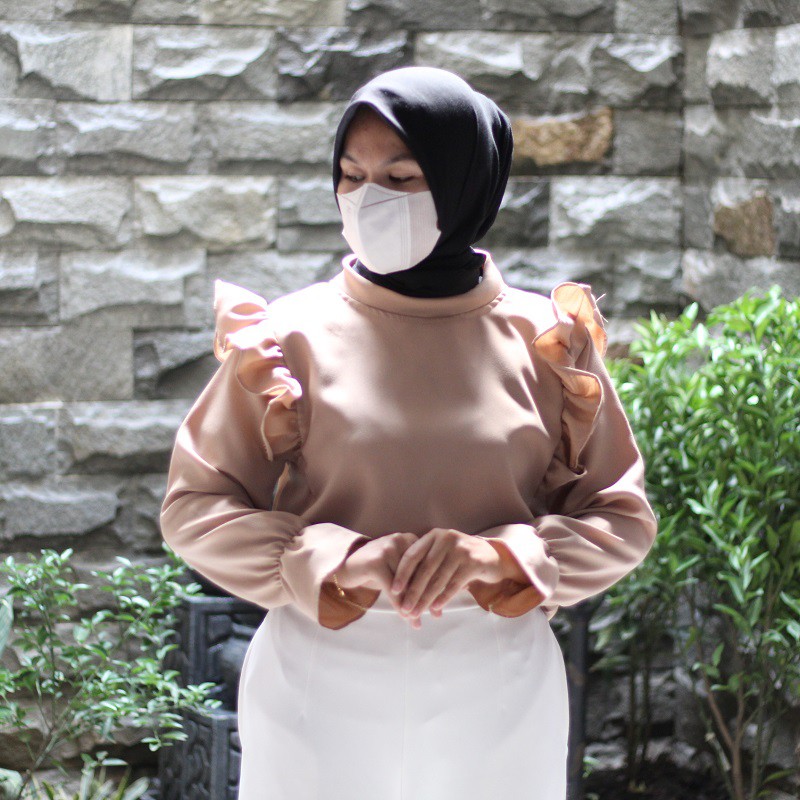 Husna Blouse - Ukuran S M L XL XXL 3XL - Atasan Wanita Jumbo Atasan Big Size - Blouse Jumbo