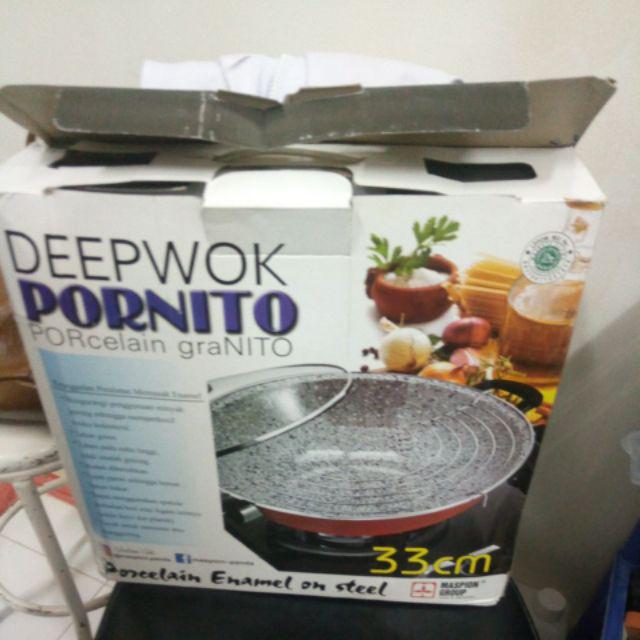Wajan Maspion Deepwok Pornito Porcelain Granito 33cm Kode Hip