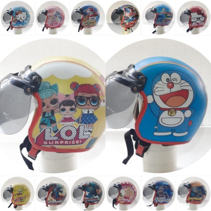 HELM/HELM ANAK JUNIOR/HELM/ANAK KARAKTER CEWEK COWOK USIA 5-12 TAHUN