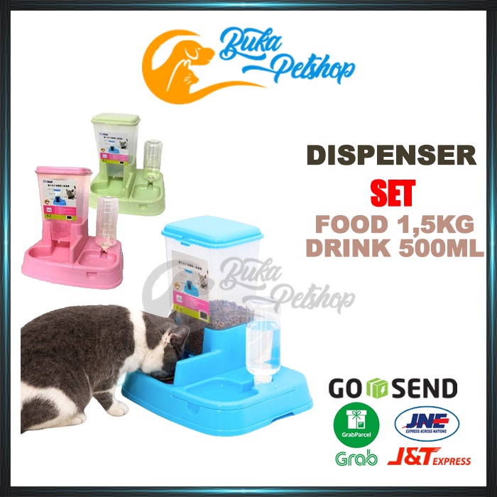 Tempat Makan Automatic Kucing Anjing PET DISPENSER SET