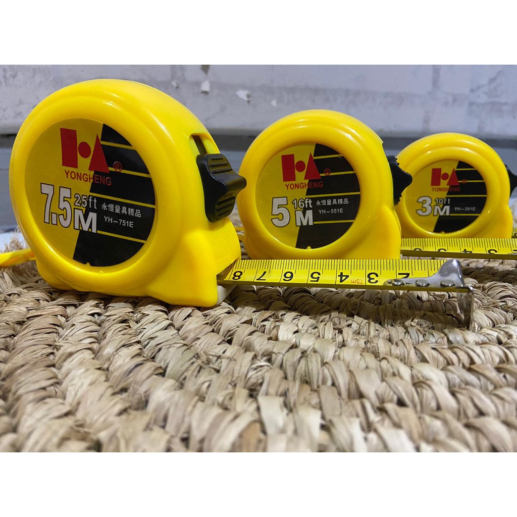 1001 IMPORT METERAN MEASURING TAPE YONGHENG PENGGARIS TEBAL,KUAT,LENTUR !!! - 4 VARIASI