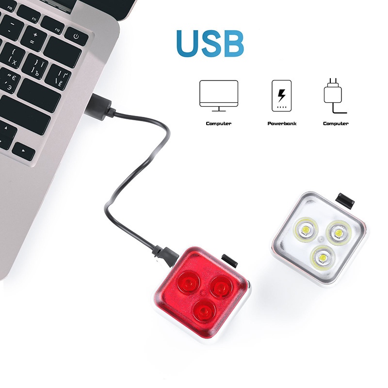 Lampu Depan Led Usb Rechargeable Anti Hujan Untuk Sepeda Gunung Mtb