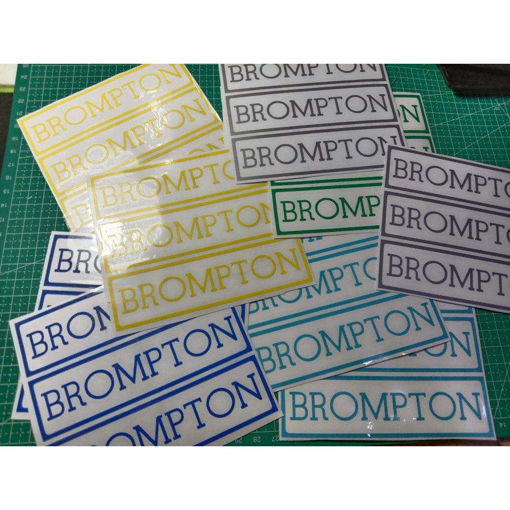 cutting sticker BROMPN0T LOGO stiker BROMPNT sepeda Lipat 15 x 4 cm