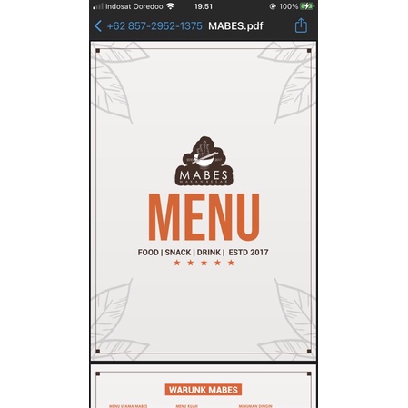 

buku menu kertas