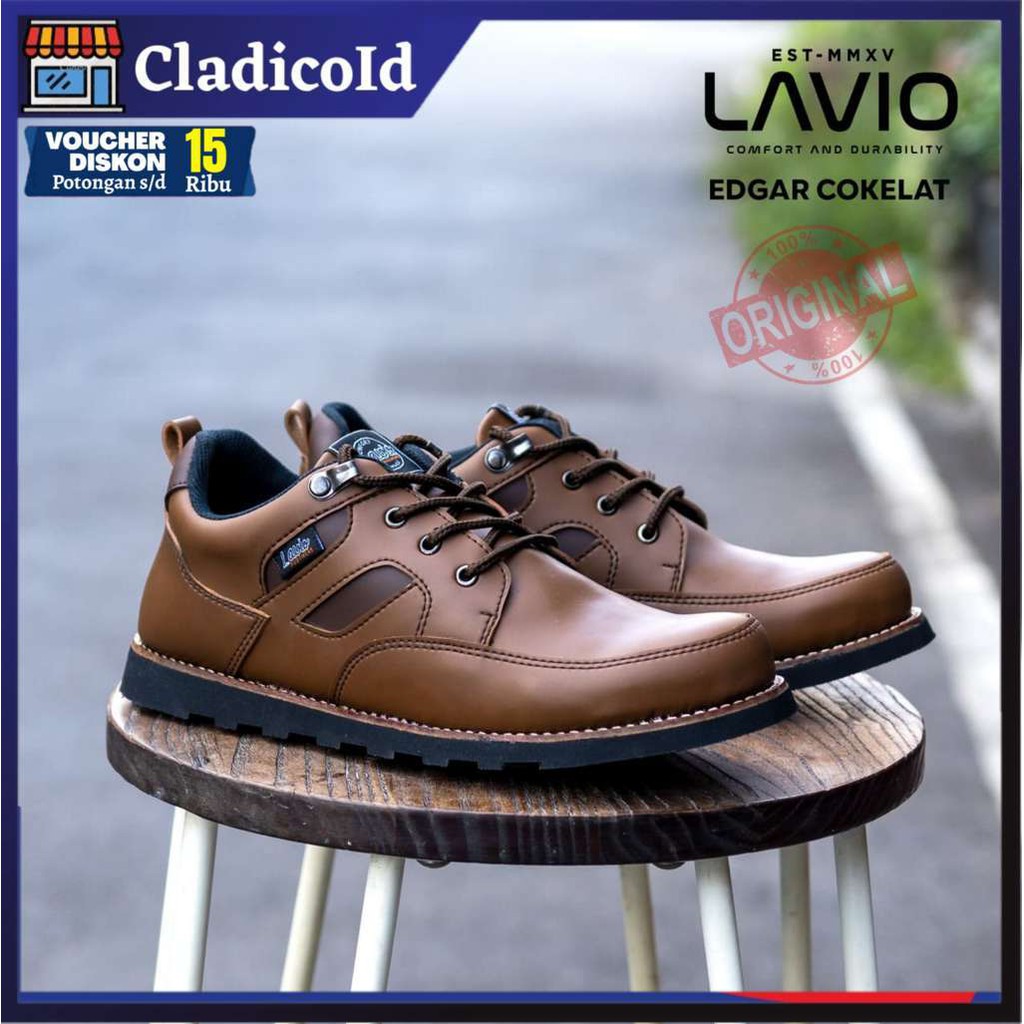 SEPATU CASUAL FORMAL PRIA ORIGINAL MODEL KEREN DAN TERBARU WARNA HITAM TAN COKLAT SYTLISH ACARA SANTAI JALAN-JALAN SNEAKERS SNEAKER COWOK LAVIO EDGAR