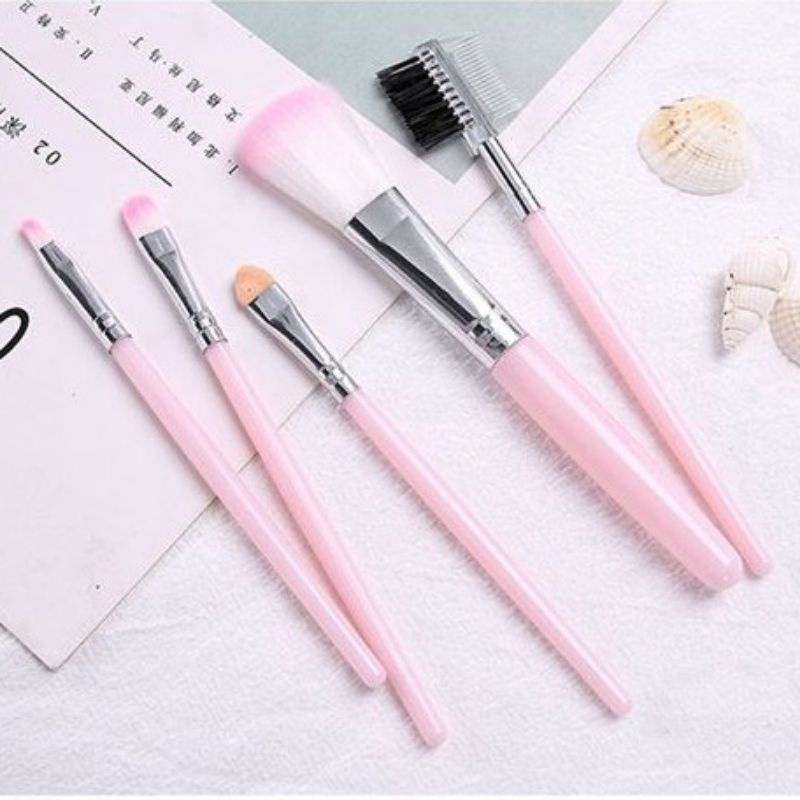 Makeup Brush 5 Pcs Paket Kuas Make Up Brush Set 5 IN 1