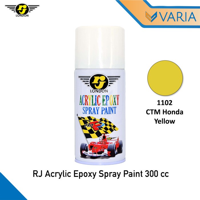 Cat RJ London Acrylic Epoxy Spray Paint 300 cc CTM Honda Yellow 1102