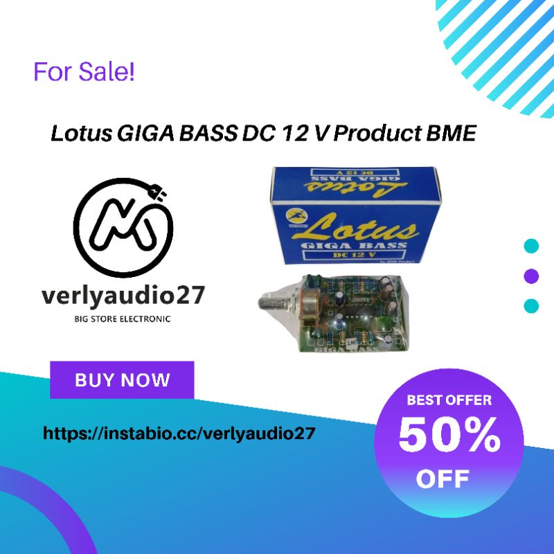 Giga Bass Lotus 12v Giga Bass Kit Giga Bass Dc 12 volt BME Kit Tone LOTUS Giga Bass DS