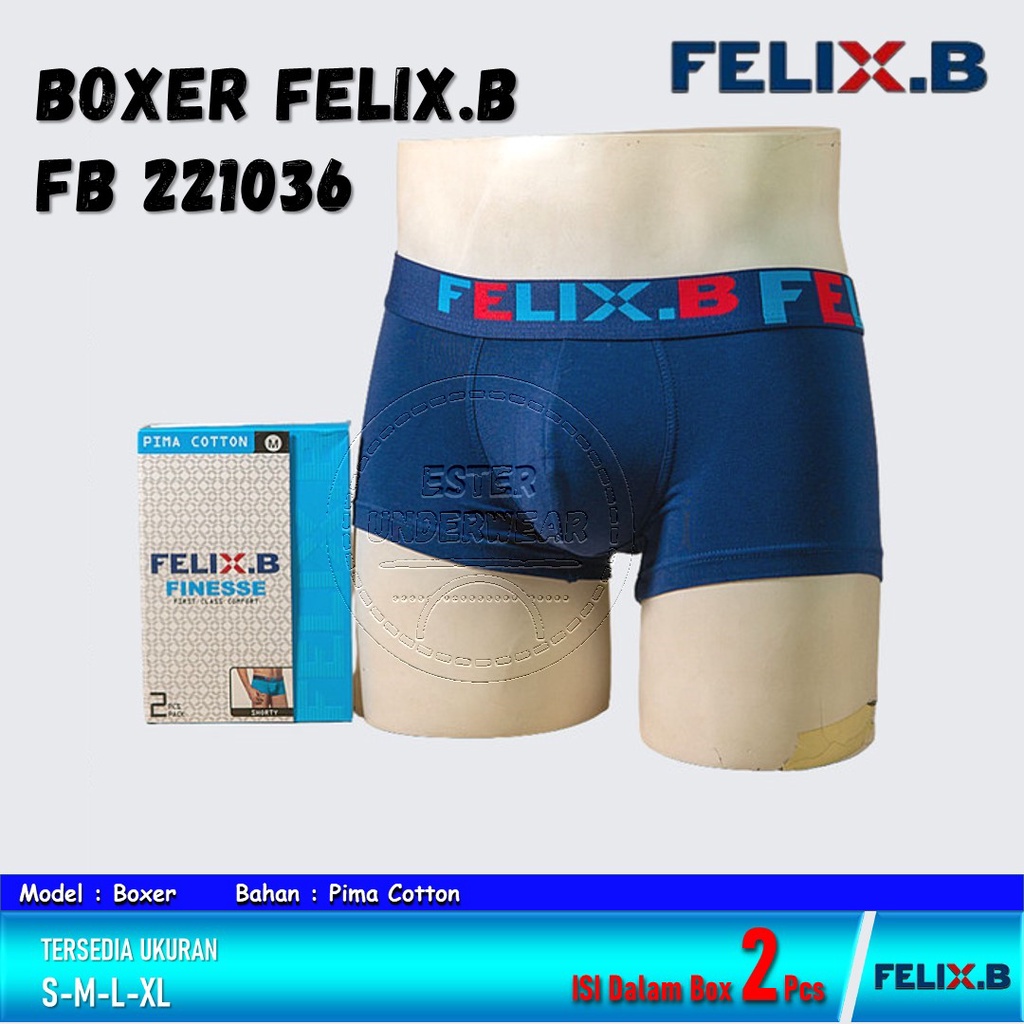 Celana Boxer Pria Felix.B FB 221036 ISI 2 PCS