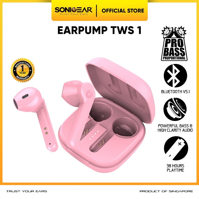 Earphone SonicGear TWS 1 Bluetooth 5.1 - Earpump Sonicgear TWS 1