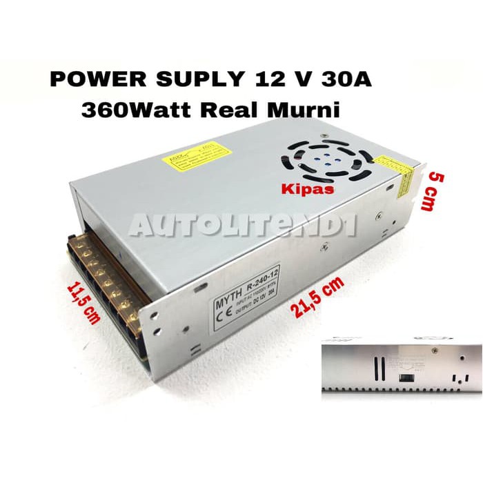 ADAPTOR PSU POWER SUPLY 12V 30A 360Watt REAL CAPACITY